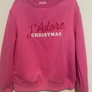 J'Adore Christmas Pink Sweater